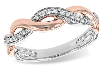 A194-76102: LDS DIA WED RG .10 TW (ROSE & WG)