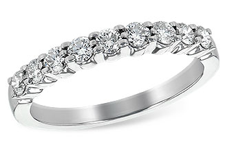 A198-41593: LDS WED RG .50 TW (9 STONES)