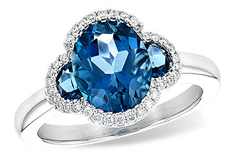 A199-33420: LDS RG 3.04 TW LONDON BLUE TOPAZ 3.20 TGW