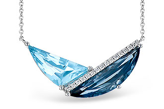B282-03420: NECK 4.66 BLUE TOPAZ 4.75 TGW (18")