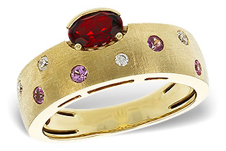 D283-88884: LDS RG .58 MULTI CLR (GAR & PINK SAPP) .66 TGW