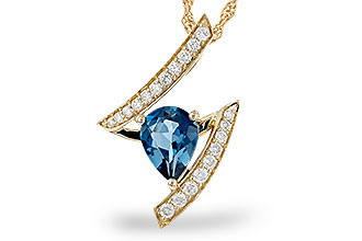 E283-83393: NECK 1.04 LONDON BLUE TOPAZ 1.23 TGW (8x6MM)