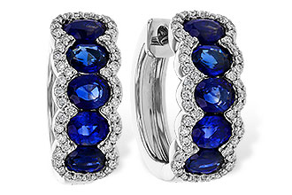 E283-89729: EARRINGS 2.32 TW SAPPHIRE 2.57 TGW
