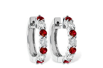 G010-21565: EARRINGS .64 RUBY 1.05 TGW