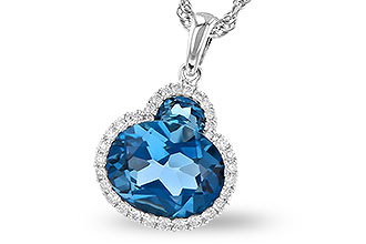 G282-07074: NECK 2.86 LONDON BLUE TOPAZ 3.00 TGW (10X8 OVAL)