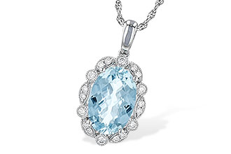 K199-33392: NECKLACE 2.40 AQUA 2.57 TGW (12x8MM AQ)