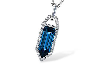 K282-02456: NECK 2.95 LONDON BLUE TOPAZ 3.12 TGW